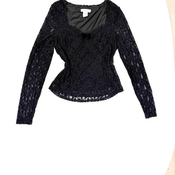 Other Tops - Black lace long sleeve top